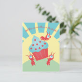 アリ運のカップケーキ ポストカード (スタンド正面)