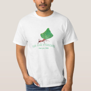 アリ運の大きな葉 – 強いTシャツ Tシャツ