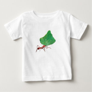 アリ運の葉が大きい ベビーTシャツ