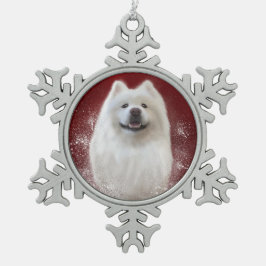 アリ・ザ・サモエイ スノーフレークピューターオーナメント