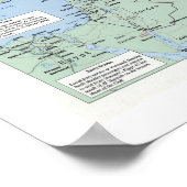 アルアカバヨルダンの地図1993 ポスター (角)