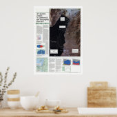 アルアカバヨルダンの地図1993 ポスター (キッチン)