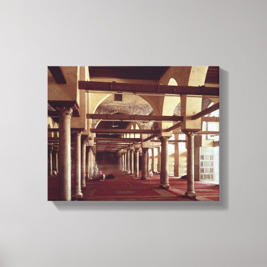 アルアザールのモスクのキブラ・リワン キャンバスプリント (正面)