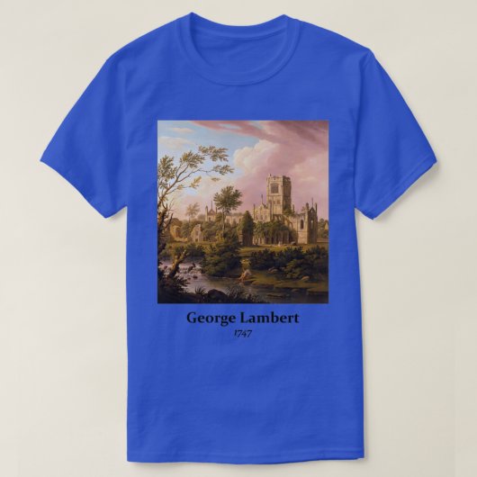 アルアートリラックスの風景絵画カークストアビー Tシャツ (デザイン正面)