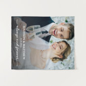 アルウェイズ アンド フォーエバー ウェディング フォト タペストリー (正面(横))