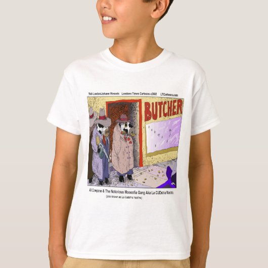 アルカウポーネ&ザモフィア集団おもしろい牛 Tシャツ (正面)