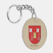 アルカザール国旗の歴史的シスペインのールド キーホルダー (正面左)