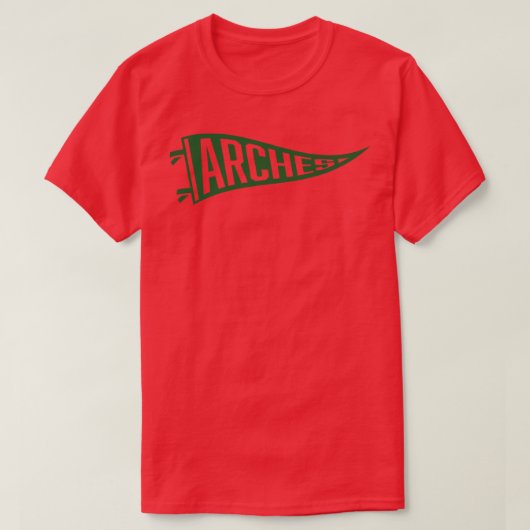 アルカス国立公園 ペナント グリーン Tシャツ (デザイン正面)