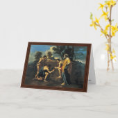 アルカディアの羊飼い(アルカディア・エゴの例) カード (黄色い花)