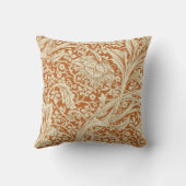 アルカディアバーンオレンジウィリアム・モリス模様 クッション (裏面)