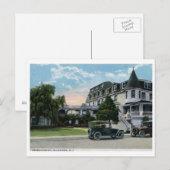 アルカディアホテルワイルドウッドニュージャージー1924ヴィンテージ ポストカード (正面/裏面)