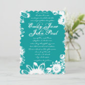 アルカディアミンティブルーボホフローラ結婚式招待状 招待状 (スタンド正面)