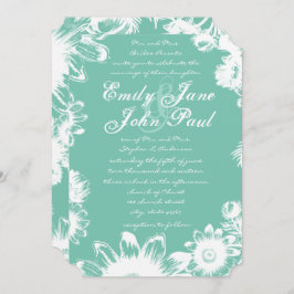 アルカディアミントヴィンテージフローラ結婚式招待状 招待状