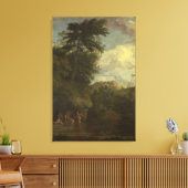 アルカディアンランドスケープとダイアナ入浴Johannes Gl キャンバスプリント (インサイチュ (リビング))