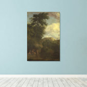 アルカディアンランドスケープとダイアナ入浴Johannes Gl キャンバスプリント (インサイチュ (ウッドフロア))