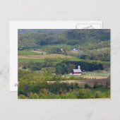 アルカディア南部の風光明媚な農地の眺め ポストカード (正面/裏面)