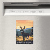 アルカディア国立公園のシカ マグネット (インサイチュ (食洗機))