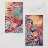 アルカディア、レッドブルーシルバー抽象芸術 名刺 (正面/裏面)