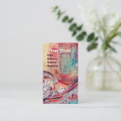 アルカディア、レッドブルーシルバー抽象芸術 名刺 (スタンド正面)