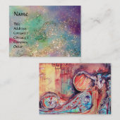 アルカディア/魔法金ゴールドスパークルスブルーグリーン，ティール（緑がかった色） 名刺 (正面/裏面)