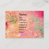 アルカディア/魔法金ゴールドフローラきらめくピンク緑 名刺 (正面)