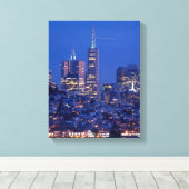 アルカトラズの刑務所の屋根から撮影 キャンバスプリント (インサイチュ (ウッドフロア))