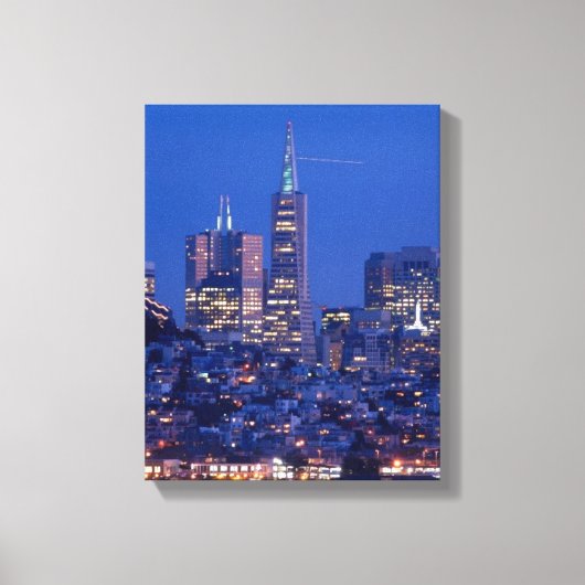 アルカトラズの刑務所の屋根から撮影 キャンバスプリント (正面)