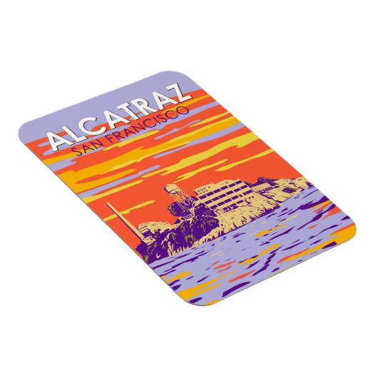 アルカトラズアイランドサンフランシスコトラベルアートヴィンテージ マグネット (右側)