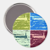 アルカトラズポップ・アートのアートマグネット マグネット (正面/裏面)