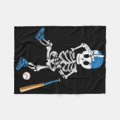 アルカトラズ刑務所おもしろい囚人の衣装ハロウィーン フリースブランケット (正面(横))