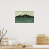 アルカトラズ島と刑務所の湾見解 ポスター (キッチン)