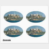 アルカトラズ島刑務所サンフランシスコ湾 楕円形シール (シート)