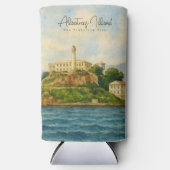 アルカトラズ島 - サンフランシスコの旅のランドマーク スリム缶クーラー (正面)