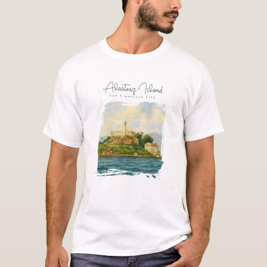 アルカトラズ島 - サンフランシスコ旅行の名所 Tシャツ (正面)