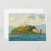 アルカトラズ島 – サンフランシスコ旅行ランドマーク シーズンポストカード (正面/裏面)