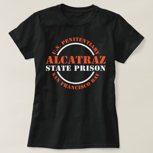 アルカトラズ・シンボル米国刑務所刑務所 Tシャツ (デザイン正面)