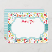 アルカラフルファベット感謝ノート サンキューカード (正面/裏面)