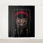 アルカリアンプードルファンタジーフラクタルポートレート タペストリー (正面)