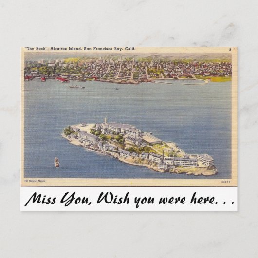 アルカリス，アルカトラズ。 ポストカード (正面)