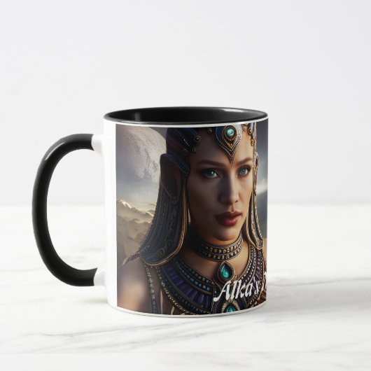 アルカ朝のお茶をカスタマイズ可パーソナライズされた能 マグカップ (左)