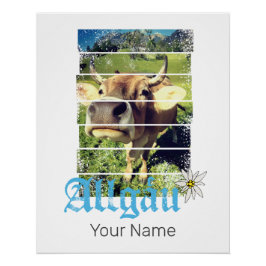 アルガウアルプスヴィンテージカウババリアGermanyお土産 ポスター