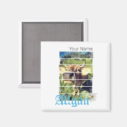 アルガウアルプスヴィンテージカウババリアGermanyお土産 マグネット (正面/裏面)