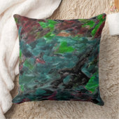 アルガスou corais do mar com efeito onda クッション (ブランケット)