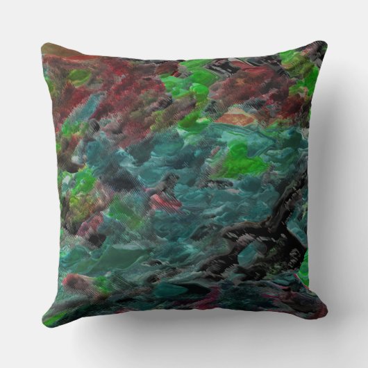 アルガスou corais do mar com efeito onda クッション (裏面)