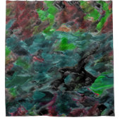 アルガスou corais do mar com efeito onda シャワーカーテン (正面)