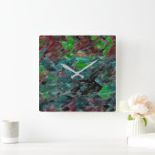 アルガスou corais do mar com efeito onda スクエア壁時計 (ホーム)