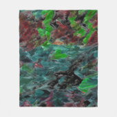 アルガスou corais do mar com efeito onda フリースブランケット (正面)