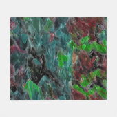 アルガスou corais do mar com efeito onda フリースブランケット (正面(横))