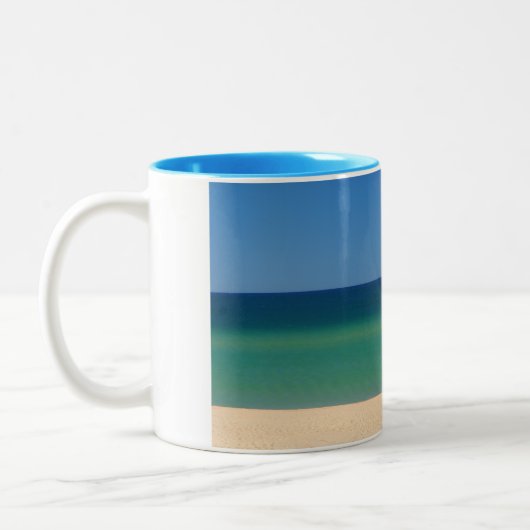 アルガルヴェの美しいビーチ ツートーンマグカップ (左)