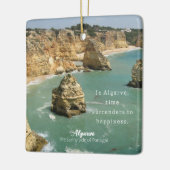 アルガルヴェビーチファミリーバカンスinポルトガル セラミックオーナメント (左)